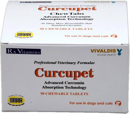 VIVALDIS Curcupet anti-inflammatory tablets for dogs & cats 30tab Pet Health Supplements