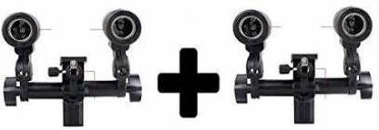 WON E27 2 in 1 Set of 2 Pcs Photo Studio Bulb Holder Base Socket Lamp Bulb Holder Adapter for Photo Video Studio Softbox Video Light - Black Camera Rig Black Reflector Umbrella