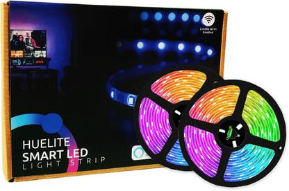 Huelite Smart LED Strip Lights, Wi-Fi RGB Light Strip | 10 Meters | Compatible with Amazon Alexa | App Controlled Multicolor Lights for Home, Bedroom, TV, Kitchen, Party (10 Meter) Light Strip