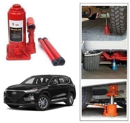 RS ENTERPRISES CARS RS Hyundai Santa FE Vehicle 5 Ton Hydraulic Bottle Jack (RED) Vehicle Jack