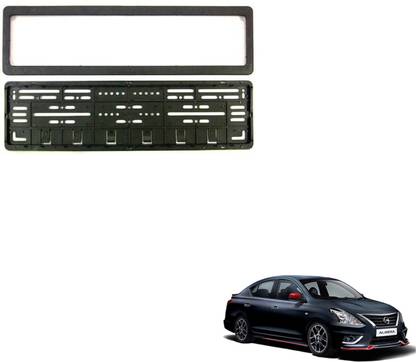 SEMAPHORE High Securiity Registration Car Number Plate Frame (Front & Rear) Compatible With Nissan Almera Car Number Plate