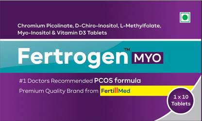 Fertrogen MYO Synergistic Myo-Ino 550 mg & D-Chiro Ino 13.5 mg, Vit D3- 30 Tablets