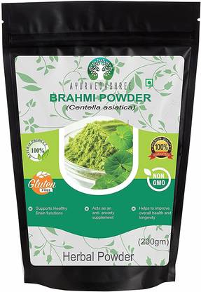Ayurvedashree Centella asiatica Powder 200 Gm I Known as Gotu Kola, brahmi Powder I Mandupakarni Powder I Non GMO I Gluten Free I Vegan