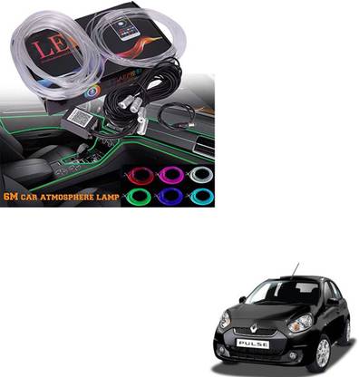 SEMAPHORE RGB App LED Car Atmosphere Interior Light With Optic Fibre Cable, EL Neon Strip Lamp With Bluetooth App Control For Renault Pulse Car Fancy Lights