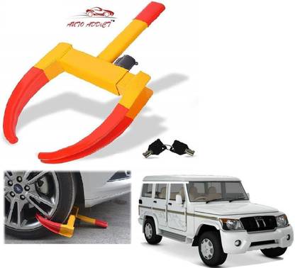 AuTO ADDiCT Car Wheel Lock Tyre Locks Security Tire Clamp Anti Theft Protective For Mahindra Bolero XL Wheel Lock
