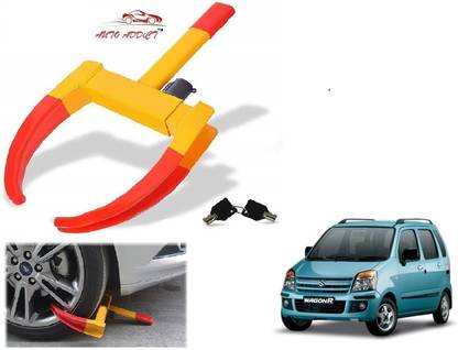 AuTO ADDiCT Car Wheel Lock Tyre Locks Security Tire Clamp Anti Theft Protective For Maruti Suzuki Wagonr Old (2000-2010) Wheel Lock