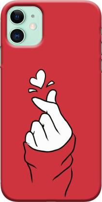 CustomEra Back Cover for Apple iPhone 11 (Korean Heart in Red Design)