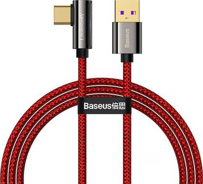 Baseus USB Type C Cable 1 m Nylon Braided Legend Series Elbow Fast Charging Data Cable USB - USB Type-C 66W 1m Red