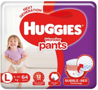 Huggies Wonder Pants Large Size Diapers ( L 64 Pack of 1 ) - L
