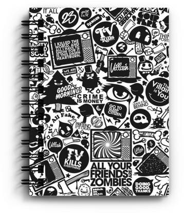 line curve export Doodle Graphic Design A5 Diary Unruled 159 Pages