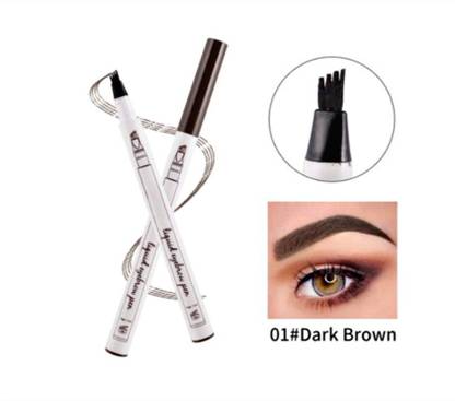 Three Elements Eye Brow Makeup, Eyebrow Pencil with a Micro-Fork Tip Applicator Creates Natural Looking Brows Effortlessly and Stays on All Day Microblading Effect Black eyebrow Pen waterproof smudge proof eye makeup 10 g