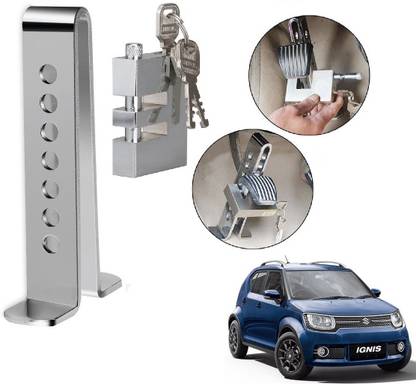 AuTO ADDiCT Car Clutch Lock Pedal Lock Rod Brake Clutch Throttle Adjustable Anti Theft Security Lock System For Maruti Suzuki Ignis Gear Lock