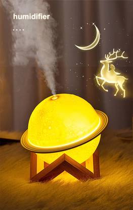Arbitrary Hub Room Planet Humidifier Lamp 3D LED Night Light USB 200ml Air Diffuser Three Color Night Light Mist Maker Humidifier
