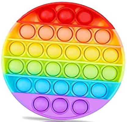 Dilurban Best Quality Pop Bubbles Round Push Pop Bubble Fidget Sensory Toy Bubble Popping, Poppet Mega Pop Fidget Toy Silicone Fidget Popper Relieve Stress Big Puppet