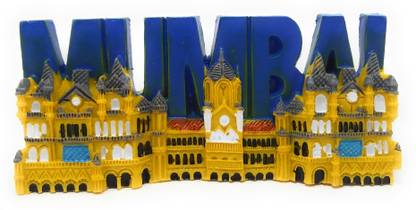 Shiani Handicrafted Chhatrapati Shivaji Maharaj Terminus Mumbai Poly Resin Fridge Magnet Pack of 1
