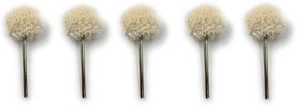 fozti Mounted Cotton String Buff 5pcs for Polishing/Buffing/Cleaning for Dremel Rotary Tool, Micro Hand Motor, Polishing Motor for Jewellery Making, Watchmaking, Model Making & Hobby Craft DIY Glass Polisher