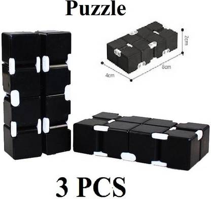 D'Mega Mart Three PCS Infinity Fidget Cube Toy Best Finger Exercise
