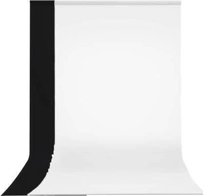 Stookin 8ft X 12ft Non-Transparent 2-in-1 Photography Backdrop Background Chromakey, 2 Colors in Single Backdrop (Black & White) Reflector