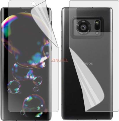 ZINGTEL Front and Back Screen Guard for SHARP AQUOS R6 (Edge To Edge TPU Full Coverage)