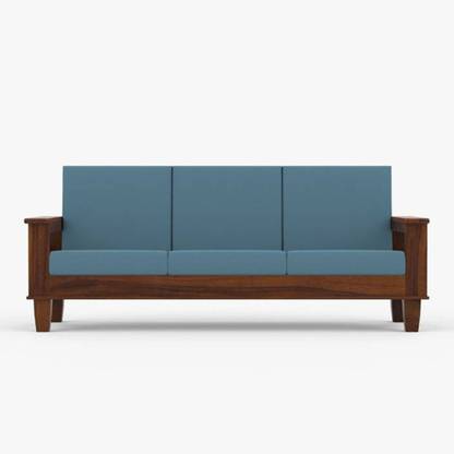 Taskwood Furniture Solid Wood Sheesham Wood 3 Seater Sofa For Living, Waiting Room/ Office Fabric 3 Seater  Sofa