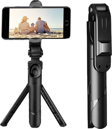 ATSolutions ™Mobile Bluetooth Extendable Selfie Stick with Wireless Remote and Tripod Stand for iPhone X/iPhone 8/8 Plus/iPhone 7/iPhone 7 Plus/Galaxy Note 8/Google/iPhone 12 pro | Essay To Carry |Lieght Weight Single Gimbal for Mobile