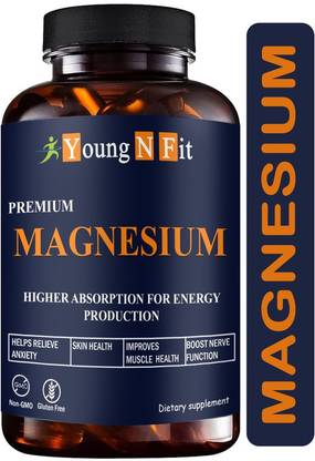 Young N Fit Chelated Magnesium Glycinate Citrate Oxide Supplement Natural (YNF30)