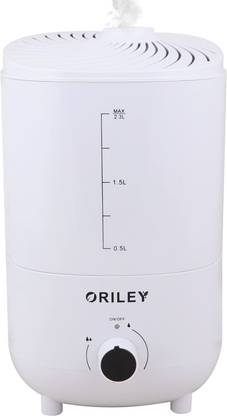 Oriley 2111C Ultrasonic Cool Mist Humidifier for Home Office Adults and Baby Bedroom (2.3L, 18W, Solid White) Portable Room Air Purifier