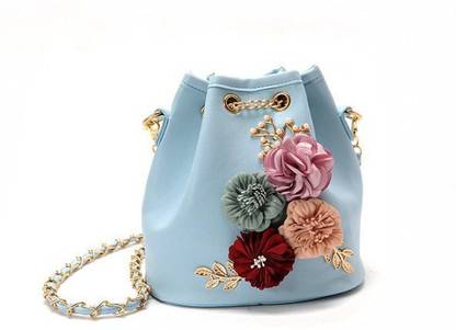 SHOPO Women Floral Design Bucket Shoulder Sling Handbag Shoulder Waterproof Multipurpose Bag