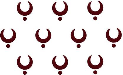 Comet Busters Traditional Maroon Moon Bindis With Maroon Dot (8mm) (BV1151) Forehead Maroon Bindis