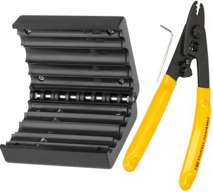 Corslet Fiber Optic Cable Sheath Cutter Optical Fiber Longitudinal Center Stripping Tool Beam Tube Stripper Loose Tube Slitter Multifunctional Cable Stripper with Cfs - 3 3 Hole Optical Fiber Stripper Wire Cutter