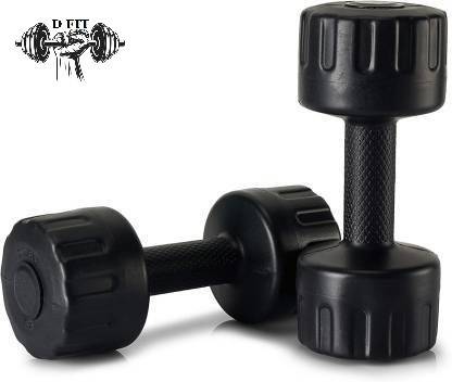 D FIT 5KG PVC DUMBBELL SET FITNESS & WEIGHYT FOR MEN & WOMEN EXERCISE, (5KG+5KG=10KG) Fixed Weight Dumbbell