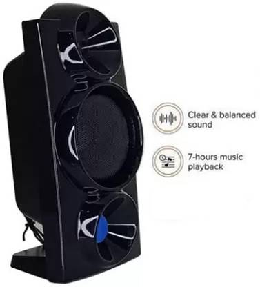 Casa Tech High Bass Portable Wireless Bluetooth Speaker Super Deep Bass Rechargeable 3D Sound Bluetooth Speaker Support TF, USB, Pen Drive, AUX Compatible with all Android and Smartphones Micro Hi-Fi System