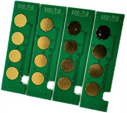FINEJET 406 Color Toner Chip Set for Samsung CLP-360, CLP-365, CLP-365W, CLX-3305, CLX-3305FN, CLX-3305FW, CLX-3305W, Xpress C410W, Xpress C460FW, Xpress C460W (pack of 4 chip) Black + Tri Color Combo Pack Ink Cartridge
