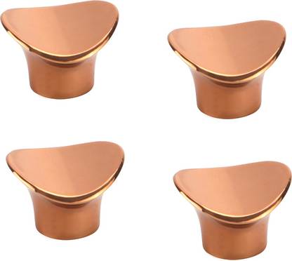 FittingFox knobs for Drawers Cabinet Rose Gold Drawer Knob for Dresser TV Unit Study Table Zinc Cabinet/Drawer Handle