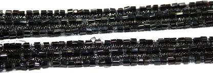 CMHOWLITE Black Cutdana Handwork Embroidered Border, Package of 9 Metres ~ 0.5 inch (1.27cm),Width 2.5 Inches (6.35 cm) for Dresses, Sarees, Suits, Blouses, Dupattas, Bags, Bed Covers, Art & Craft Lace Reel