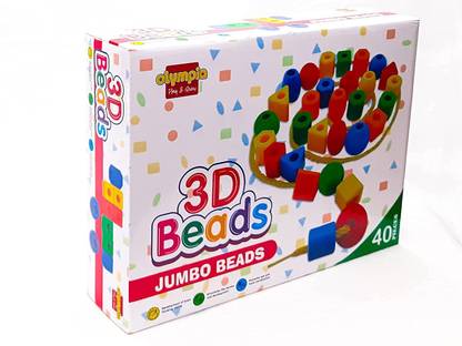 Olympia Games and Toys Jumbo 3D Beads Set (40Pieces)