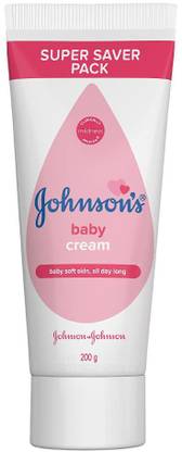 JOHNSON'S Baby Cream, Protects from Dryness, pH Balanced, paraben-Free, 200gm