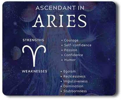 Yellow Alley Zodiac Signs Mousepad |Ascendant Aries|Anti Skid Technology Mouse Pad for Laptops and Computers|Dust Free, Optical Friendly Rectangular Mouse Pad|Friendly for all types of Mouse Non Slip Base Mousepad