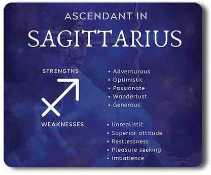 Yellow Alley Sun Sign Mousepad Sagittarius Strengths And Weaknesses|Anti slippery Mouse Pad for Laptops and Computers|Dust Free, Optical Friendly Rectangular Mouse Pad|Friendly for all types of Mouse Non Slip Base Mousepad