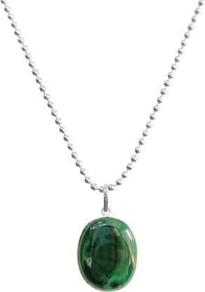 Shubhanjali Green Aventurine Natural Crystal Round Shape Pendant for Reiki Healing and Crystal Healing Stone Traditional Astrological Green Aventurine Stone-Green Aventurine Necklace Malachite Stone Pendant
