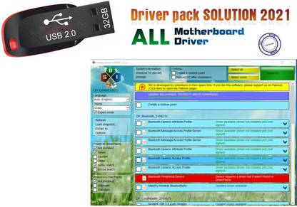 Siddhartha Enterprises Driverpack Solution 2021 32 GB Pen Drive Compatible with Desktop Computer USB 2.0 Metal Case