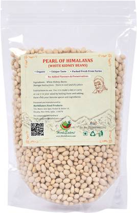 HerbiEaters Organic White Rajma (Whole) (White Rajma)