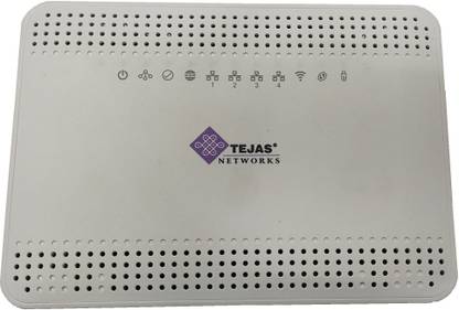Tejas Networks TJ2100N 12V GPON ONT | Single Band WiFi ONU | 100% Make in India Wireless Router 2.4 GHz 90 Mbps Wifi Speed Single Band Internal Antenna Both (Ethernet and ADSL)