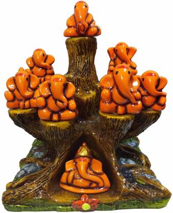 Sudha Gift & Toys Point Ashtavinayak Ganpati seating on tree|gifts And home|Ganesha statue in Religious Idols| Showpiece for living room|Ganesh ji ki murti|ganpati | showpiece gift sets|statues|showpiece for living room|Ganesha showpiece |showpieces in home(Multicolor) Decorative Showpiece. Decorative Showpiece  -  20 cm