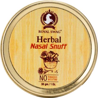 ROYAL SWAG Herbal Nasal Snuff Tobacco Free- Nicotine And Tobacco Free Mint Snuff 30g Smoking Cessations