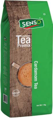 Senso cardamom Tea 1 kg Pack, Strong Chai, Rich in Healthy Flavoring - Premium Powdered tea premix, Elaichi chai 100% Natural Tea with Natural Cardamom | No Additives | Instant Tea Premix |Premix Tea for Vending Machine Chai Cardamom Instant Tea Box