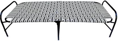 TYF Single Size Folding Bed Cot Lightweight & Comfortable Foldable Bed with Smart Durable Niwar and Space Saving Unique Design Metal Single Bed