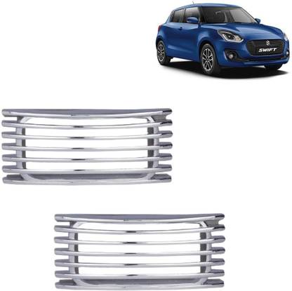 RD Universal INDCTOR_SIDE_JALI_CVR_SLVR_TON00373 Chrome Indicator Car Grill Car Grill Cover