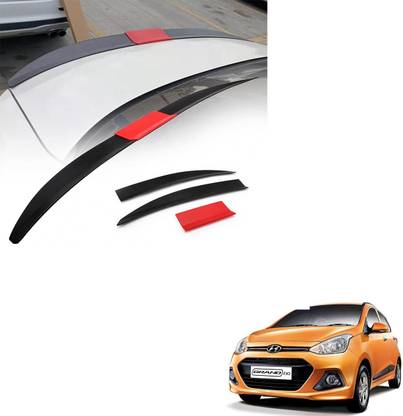SEMAPHORE Lip Spoiler Wings Three-section Splicing Adjustable ABS Car Modification Rear Trunk Lip Wing for Hyundai Grand I10 Nios Asta 1.2 Kappa VTVT Car Spoiler