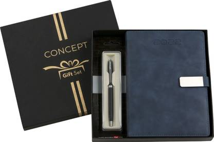 Concept 2022 Plush Diary + Pierre Cardin Belami Ball Pen A5 Gift Set Ruled 336 Pages